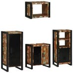 vidaXL Badkamermeubel Set met lade 4 pcs Massief, Verzenden, Nieuw