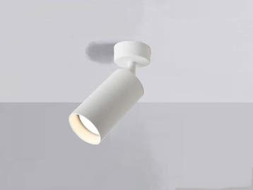 Veiling - 16x GU10 Opbouwspot Armatuur cilinder zand wit dra, Huis en Inrichting, Nieuw