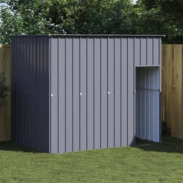 vidaXL Hondenhok met dak 214x153x181 cm gegalvaniseerd staal, Verzenden