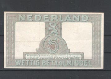 Nederland. - 5 Gulden - 1944 - Pick 63 (Zonder minimumprijs)