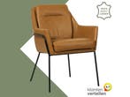 Leren eetkamerstoel Mix - Granada Sahara (cognac) - Poten, Huis en Inrichting, Stoelen, Nieuw, Leer, Ophalen of Verzenden, Eén