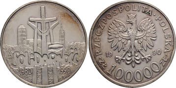 100 000 Zloty 1990 Polen Volksrepublik 1952-1989, Verzenden, België