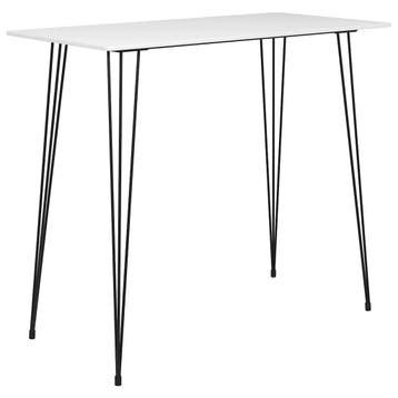 vidaXL Bartafel 120x60x105 cm wit, Verzenden, Nieuw