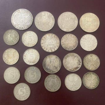 Duitsland, Oostenrijk. Lot of 20 Silver coins