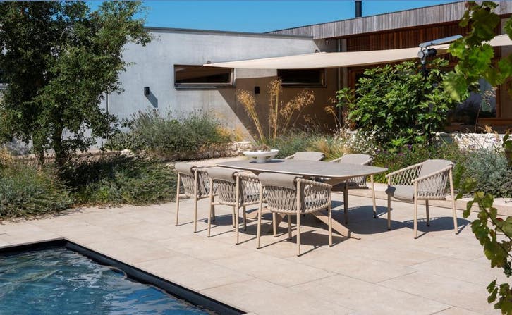 4 Seasons Outdoor Allora tuinset latte met Prado tafel met, Tuin en Terras, Tuinsets en Loungesets
