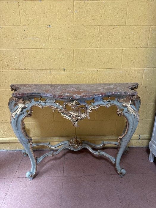 Wandtafel - Polychroom hout, Antiek en Kunst, Antiek | Meubels | Stoelen en Sofa's