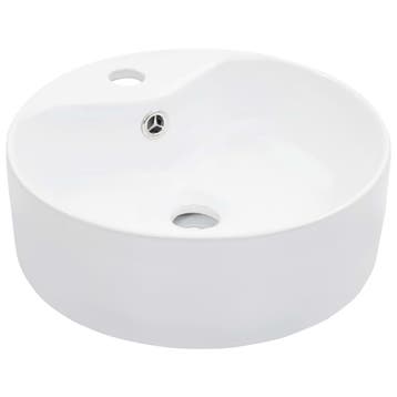 vidaXL Wastafel met overloop 36x13 cm keramiek wit, Verzenden, Nieuw