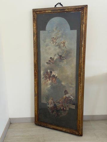 Italiaanse school (XIX) - Putti in volo - XL format