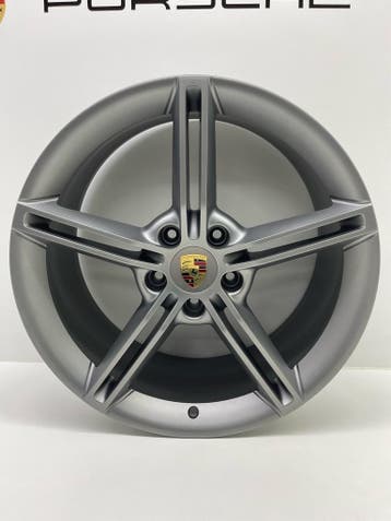 Porsche Taycan ORIGINELE 21 Mission E Platinium met banden, Ophalen, Banden en Velgen, Nieuw, 21 inch