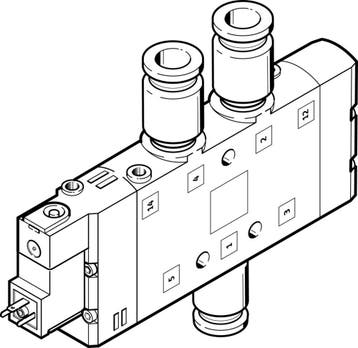 Festo 5/2 Monostable Air Électrovanne QS-12 1650L/Min -, Verzenden
