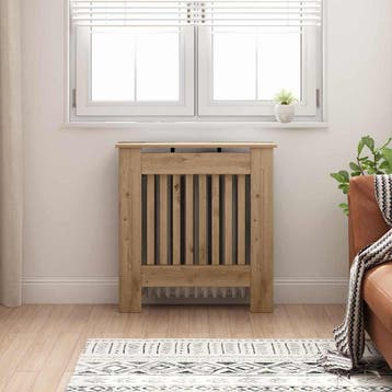 vidaXL Radiator Cover Artisanaal eiken 78 x 19 x 81,5 cm, Verzenden
