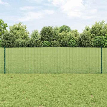 vidaXL gelast draadhek met palen 50 x 0,6 m PVC-Coated Staal, Verzenden, Nieuw