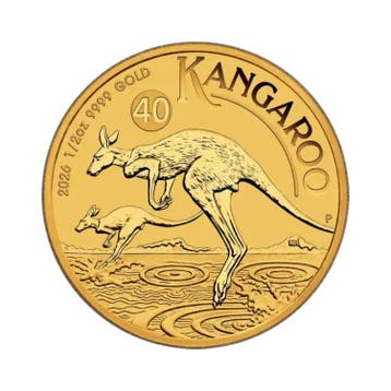 Gouden Kangaroo munt 2026 1/2 troy ounce