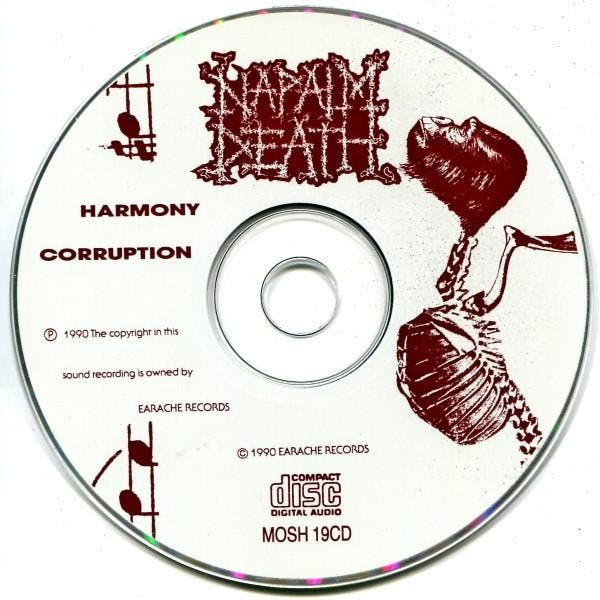 Napalm Death – Harmony Corruption (CD, 1990), CD & DVD, CD | Hardrock & Metal, Envoi