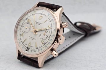 Chronographe Suisse - Cal. Landeron 187 - Plaquê Ouro -, Nieuw