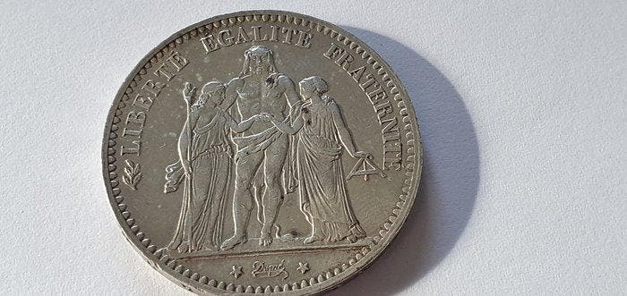 Frankrijk. 5 Francs 1876-A Hercule (Zonder minimumprijs), Postzegels en Munten, Munten | Europa | Niet-Euromunten