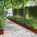 vidaXL Gazonranden 10 pcs Roestig 103 x 0,05 x 22 cm, Verzenden, Nieuw