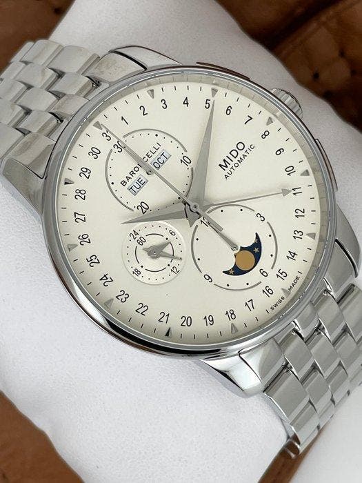 Mido - Baroncelli Chronograph Moonphase Automatic -, Bijoux, Sacs & Beauté, Montres | Hommes