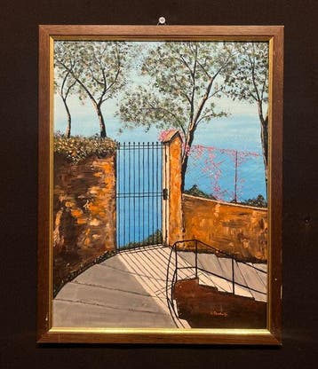Italiaanse school (XX) - Terrazza sul mare, Antiek en Kunst