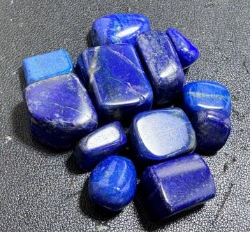 Elektrisch blauw lapis lazuli Goud nuggets - Hoogte: 30 mm -