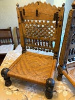 Stoel (2) - hard hout, Metaal