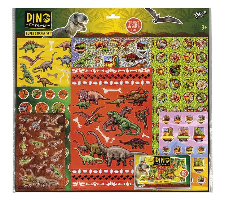 Dino Stickerset Groot, Hobby en Vrije tijd, Feestartikelen, Nieuw, Verzenden