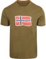 Napapijri T-shirt Mahsa Olijfgroen maat Maat 48/50 (M) Heren, Vêtements | Hommes, T-shirts, Verzenden