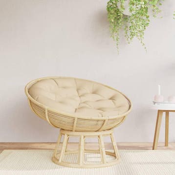 vidaXL Zitkussen rond Ø 100x11 cm oxford stof beige, Verzenden, Nieuw