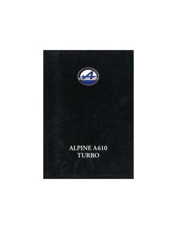 1991 ALPINE A610 TURBO BROCHURE DUITS