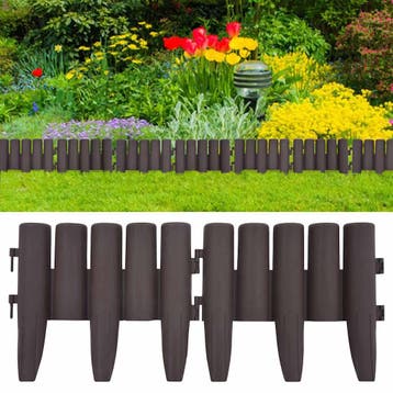 vidaXL Gazonranden 36 st 10 m PP bruin, Verzenden