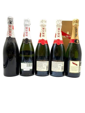 G. H. Mumm, Cordon Rouge - Champagne Brut - 5 Flessen (0.75, Nieuw