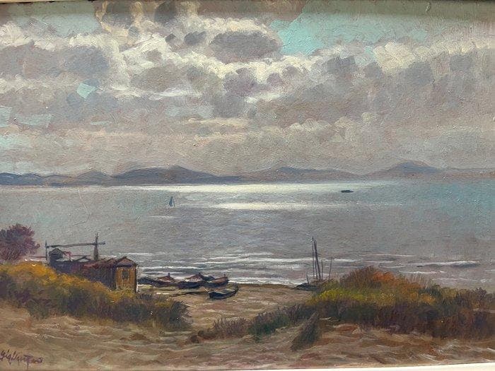 Giacomo Vaccaro (1953) - Marina Castiglione della Pescaia, Antiquités & Art, Art | Peinture | Classique