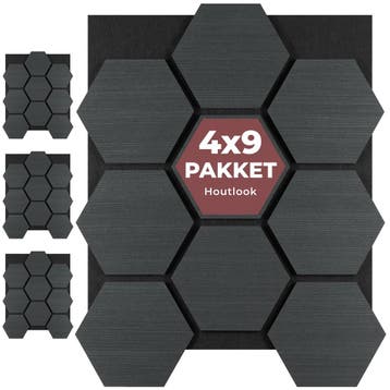 Akoestische panelen Sonic Shield houtlook - zwarte eik, Verzenden