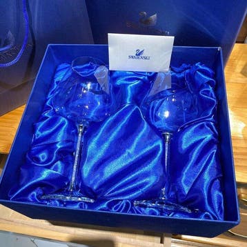SWAROVSKI - Crystal wine glass set - Beker (2) - Kristal