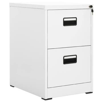vidaXL Archiefkast 46x62x72,5 cm staal wit, Huis en Inrichting, Verzenden, Nieuw