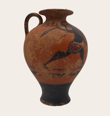 Vaas - Aardewerk - Paar terracotta vazen - Mythologische