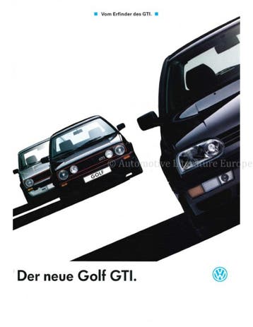 1992 VOLKSWAGEN GOLF GTI BROCHURE DUITS, Nieuw