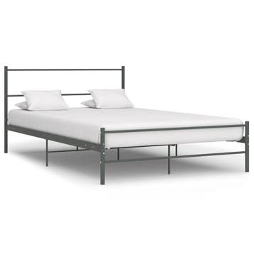 vidaXL Bedframe metaal grijs 120x200 cm, Huis en Inrichting, Slaapkamer | Bedden, Verzenden, Nieuw