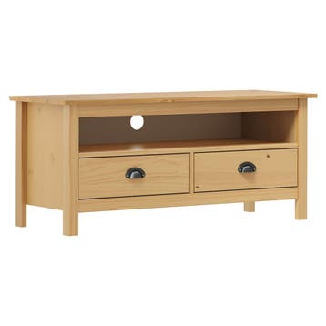 vidaXL Tv-meubel Hill 110x40x47 cm grenenhout honingbruin, Verzenden, Nieuw
