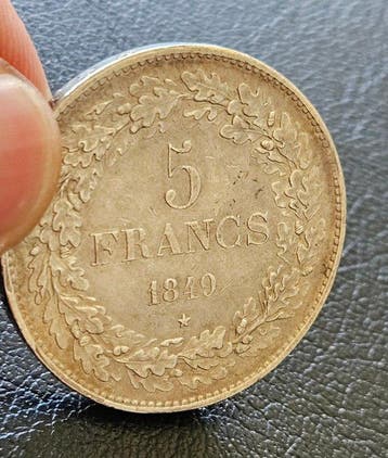 Belgique. Léopold Ier. 5 Francs 1849 (Sans prix de réserve)