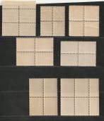 Nederland 1900/1938 - Diverse waarden in blokken van 4 -, Gestempeld