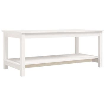 Salontafel 110x55cm wit | Retour deal | Sla nu toe!, 100 tot 150 cm, Verzenden, 50 tot 100 cm, Zo goed als nieuw