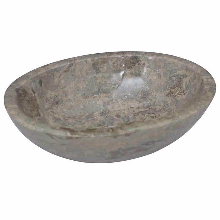 vidaXL Gootsteen 53x40x15 cm marmer grijs, Doe-het-zelf en Bouw, Sanitair, Nieuw, Verzenden