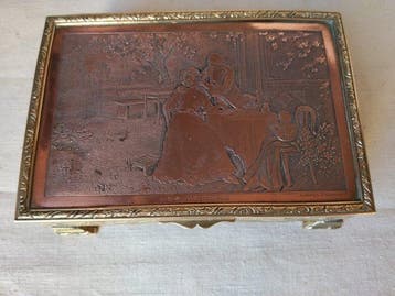 Muziekdoos - Frankrijk - 1920-1930 - koperen muziekdoos