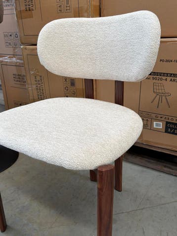 Eetkamerstoel Jade – Walnoot / Beige – NIEUW, Japandi, Overige kleuren, Nieuw, Ophalen of Verzenden