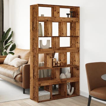 vidaXL Kamerscherm 100x33x187,5 cm bewerkt hout oud, Verzenden