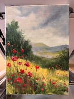 Franco Bencivenga (1953) - Paesaggio con papaveri, Antiek en Kunst