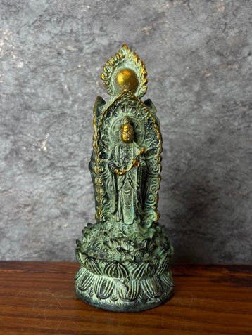 Boeddhistisch altaar, drie Boeddha’s - Bronze - Chine (Sans, Antiek en Kunst