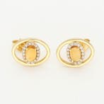 Boucles doreilles - 14 carats Or jaune Diamant (Naturelle), Nieuw