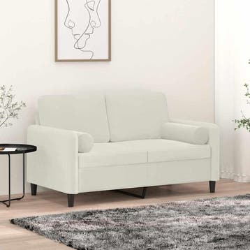 vidaXL Sierkussens 2 st 15x50 cm fluweel crèmekleurig, Huis en Inrichting, Verzenden, Nieuw